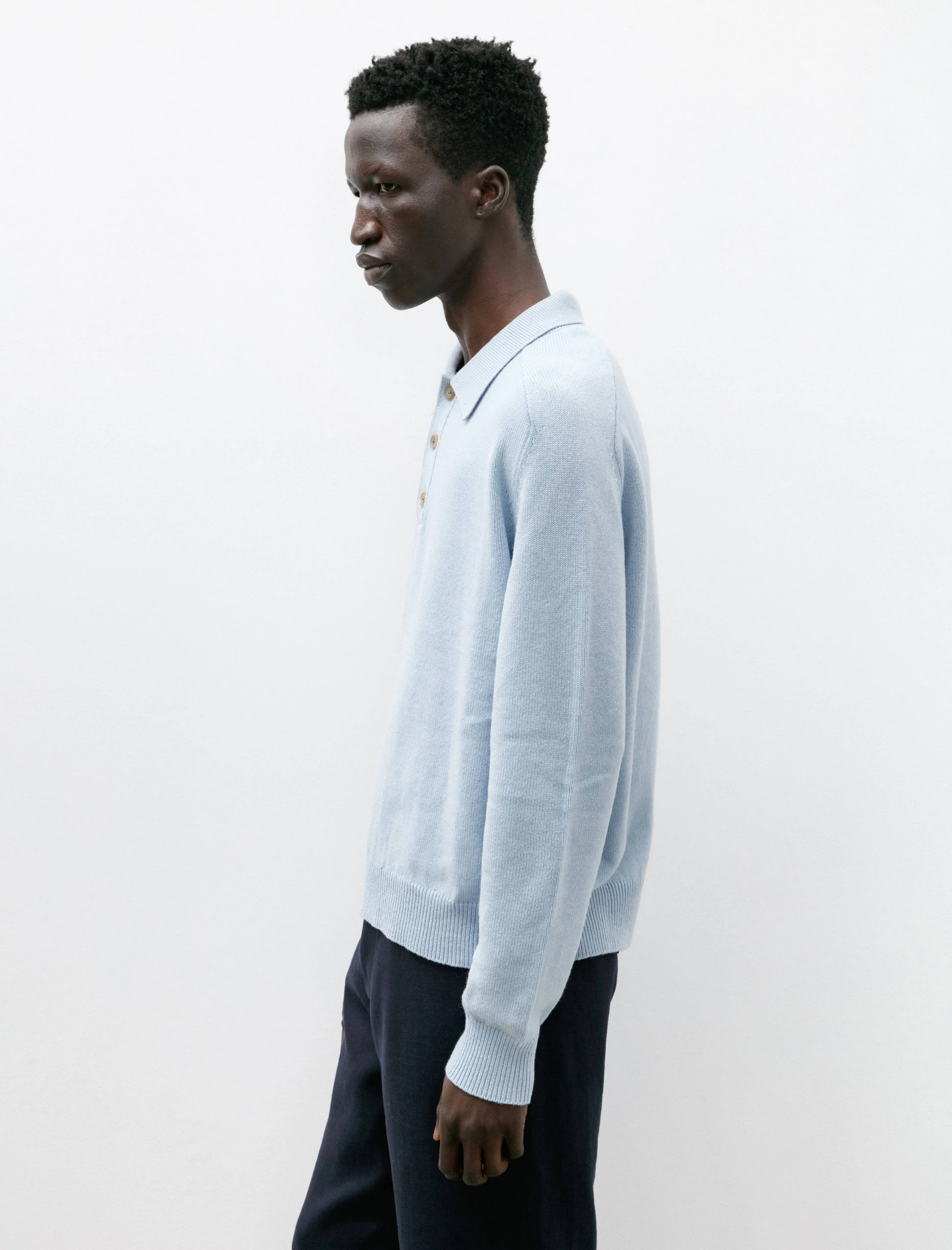 Cashmere Polo Cerulean