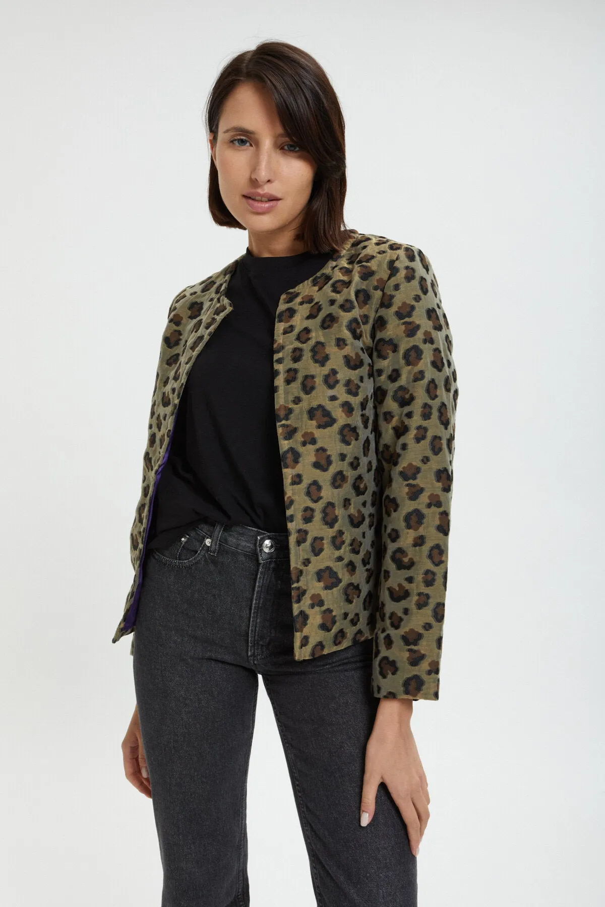 C.C. Leopard animal print Jacket