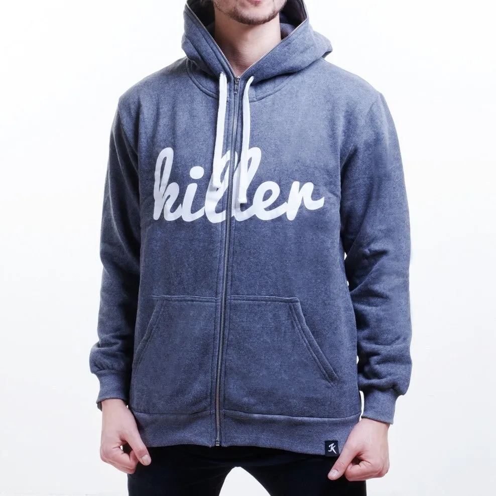 Classic zipper-hoodie dark