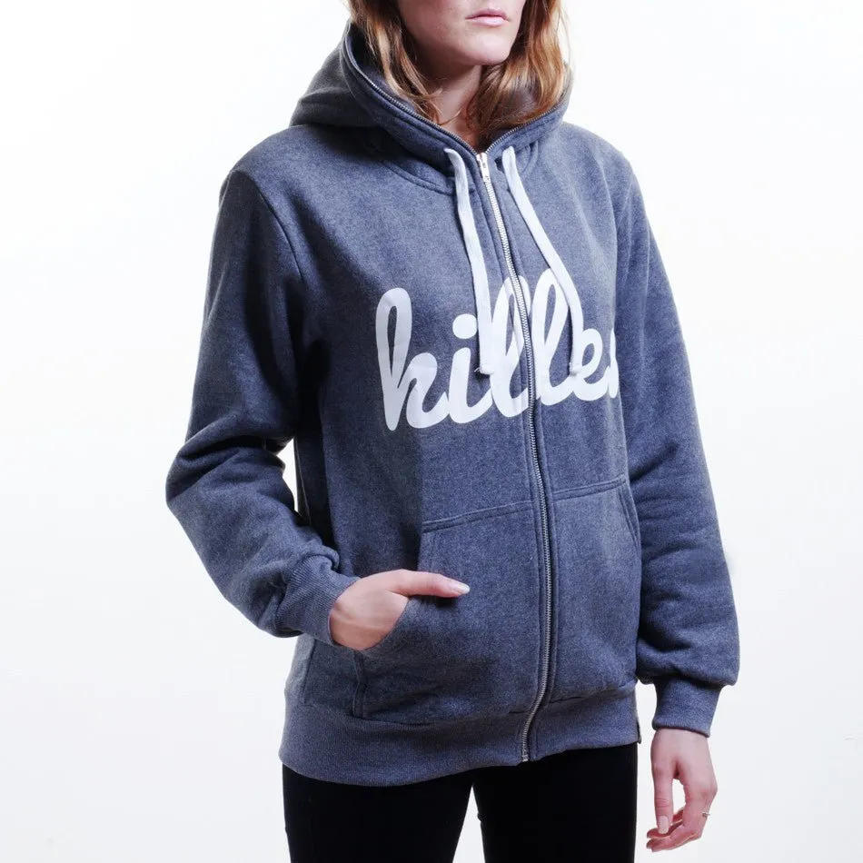 Classic zipper-hoodie dark