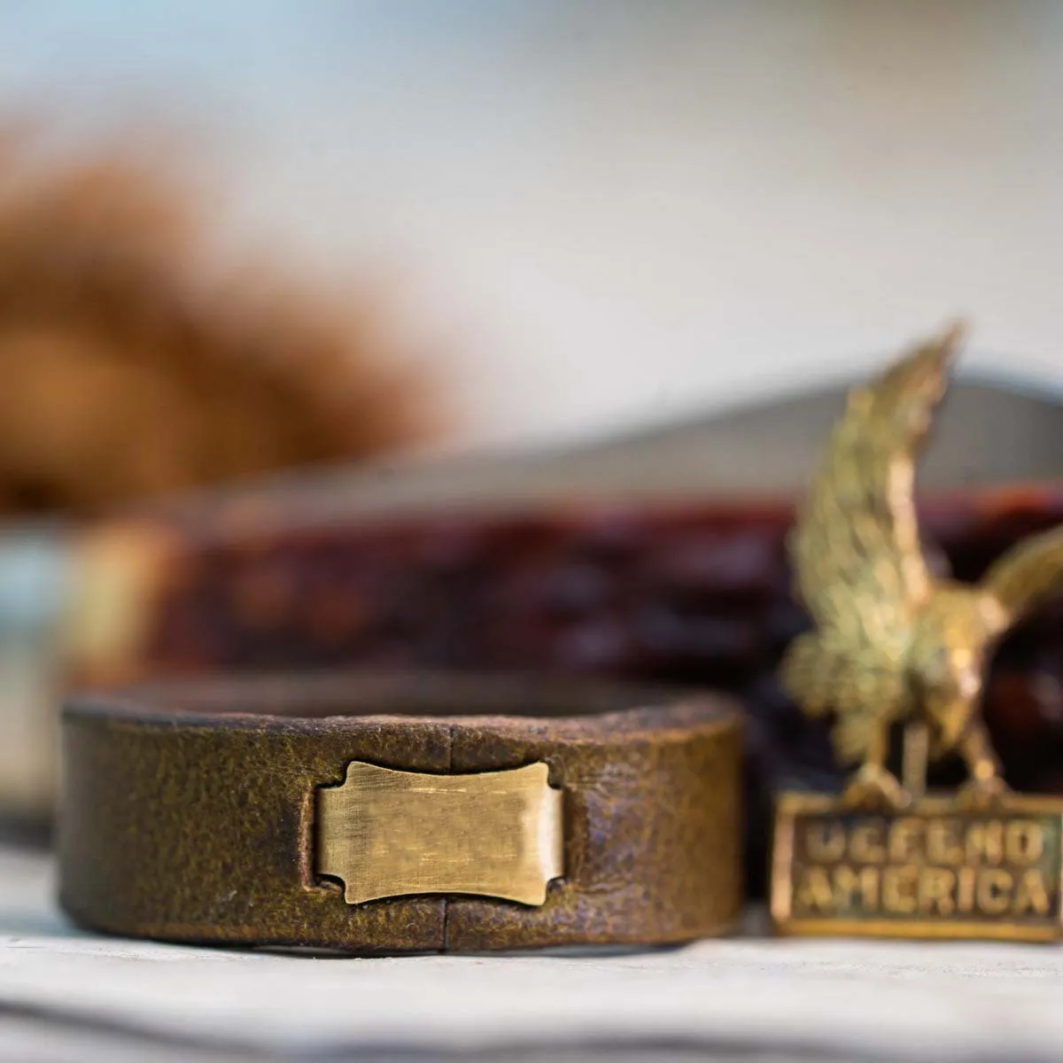 Clean Leather Ring | Dark Olive