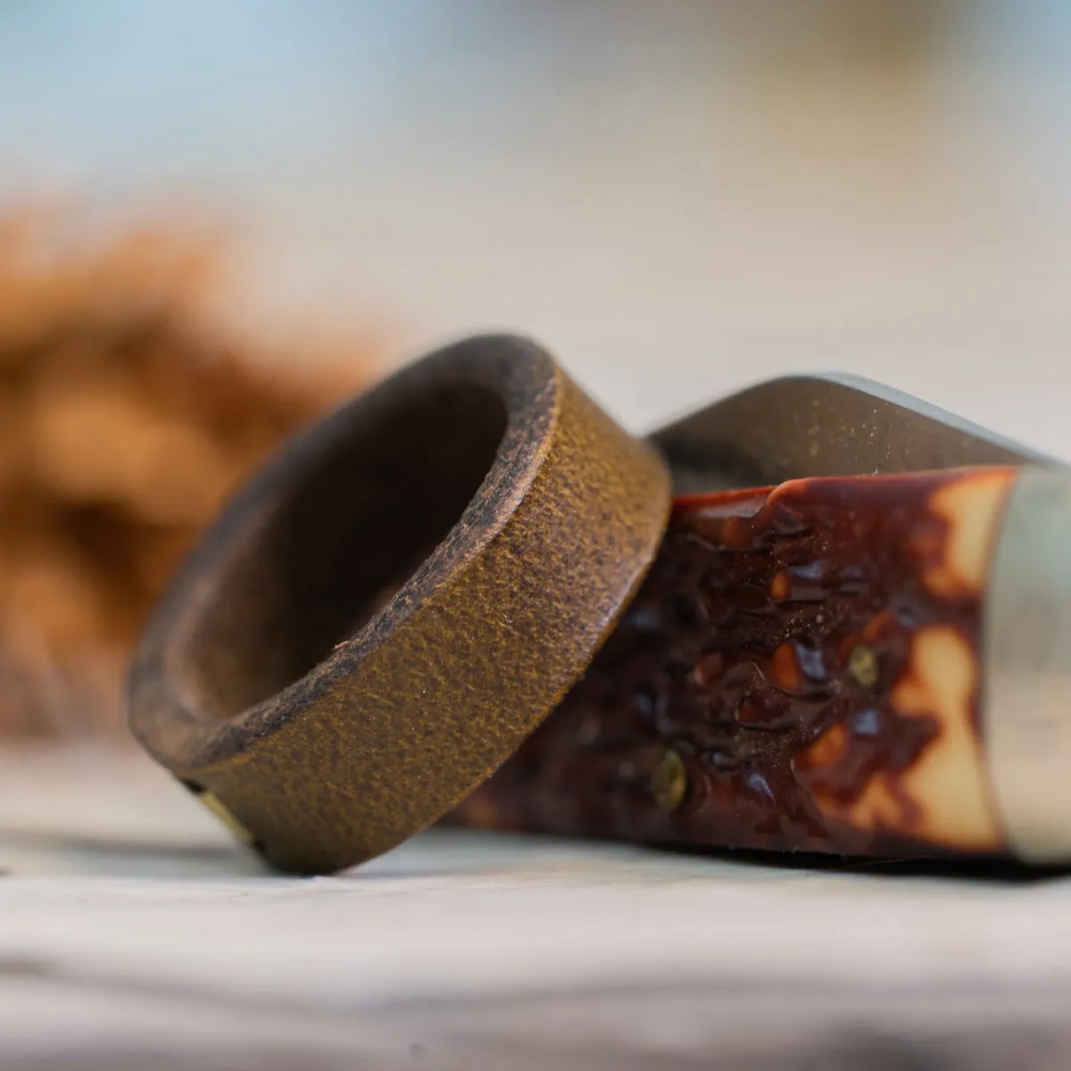 Clean Leather Ring | Dark Olive