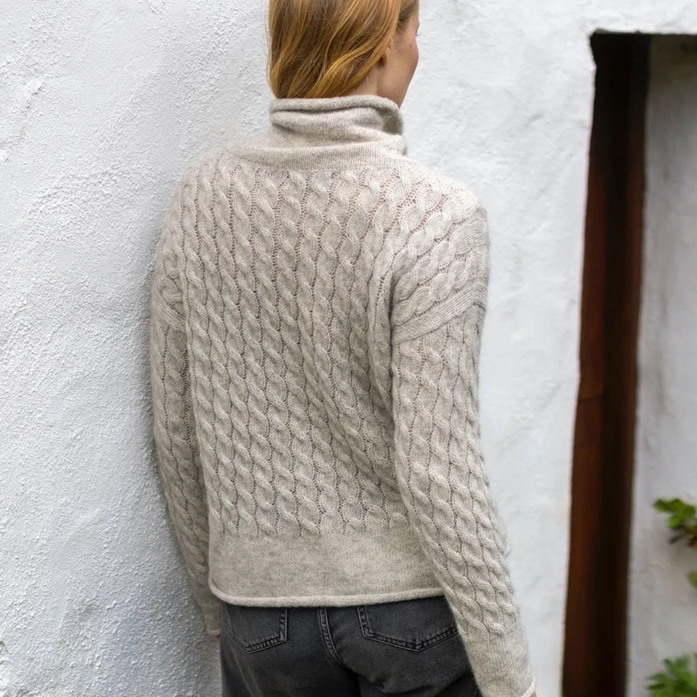 Cloud, Cable Funnel Neck Sweater