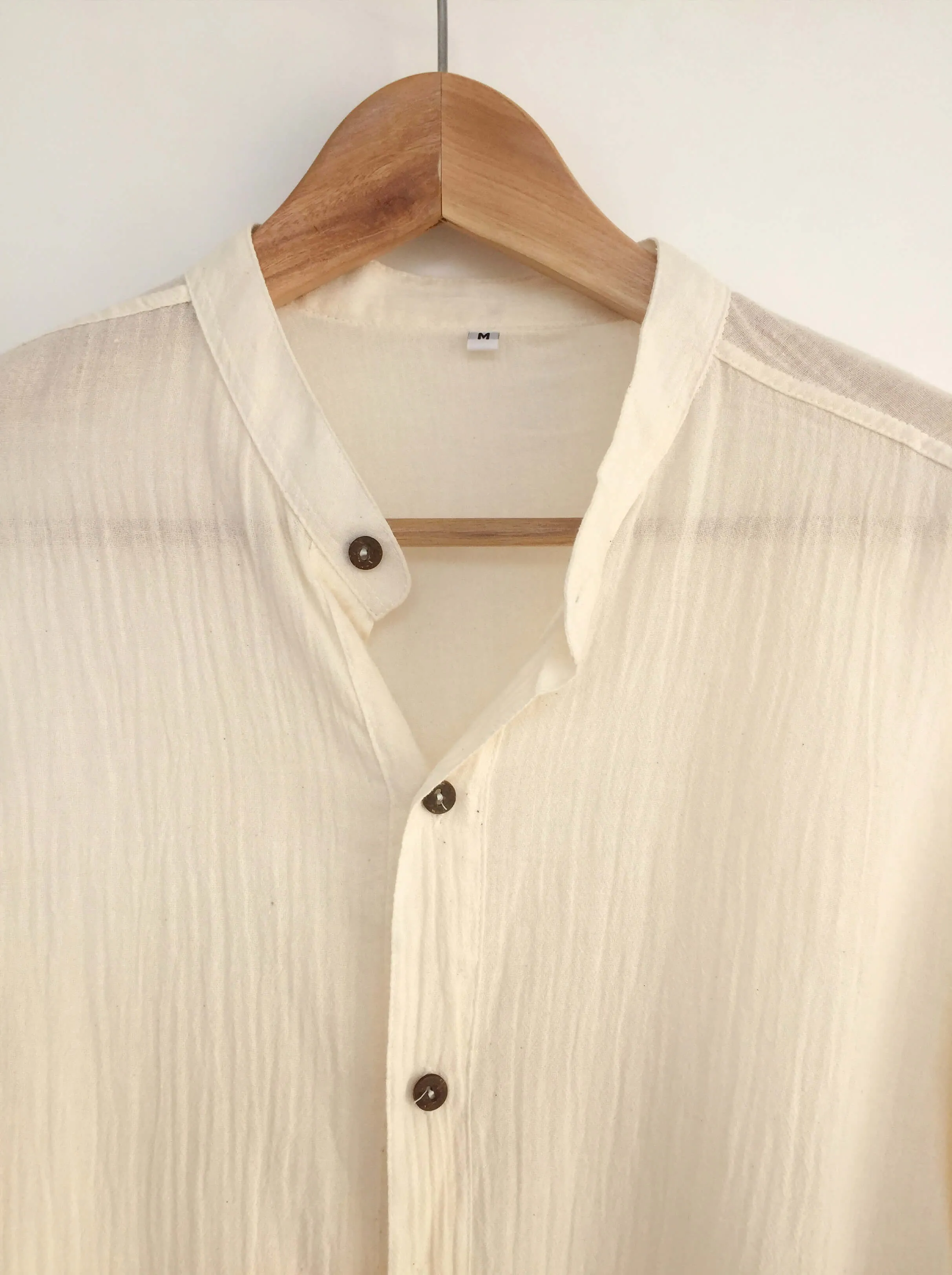 Coconut Button Shirt in Natural Light Cotton