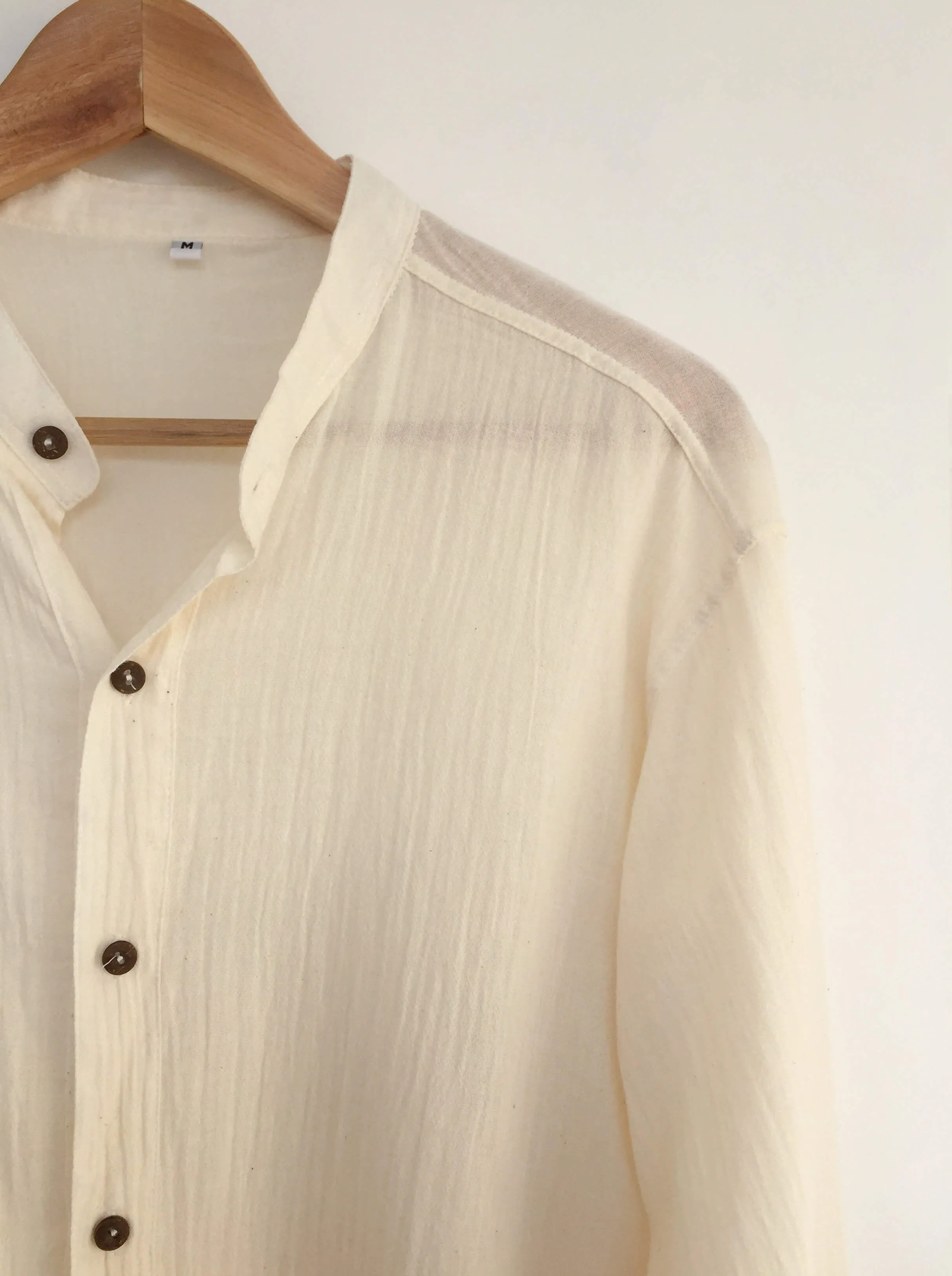 Coconut Button Shirt in Natural Light Cotton