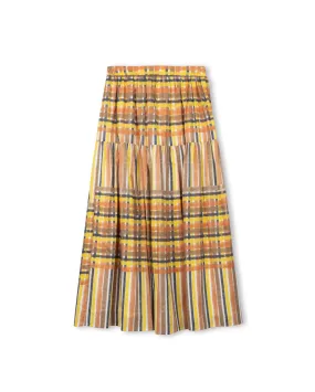 Colorful Shirred Detailed Midi Skirt Colorful Shirred Detailed Midi Skirt