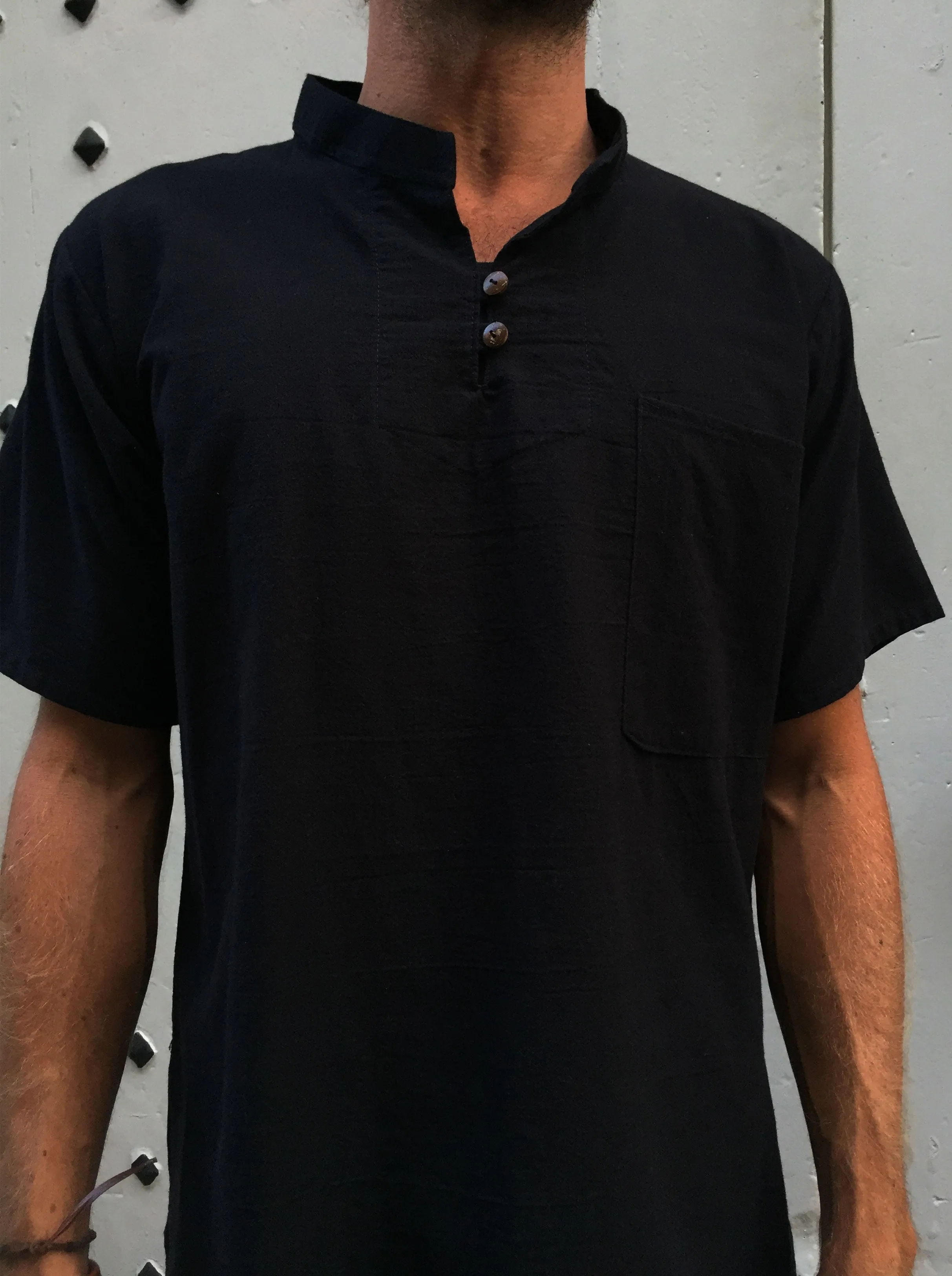 Cotton Shirt with Coconut Buttons