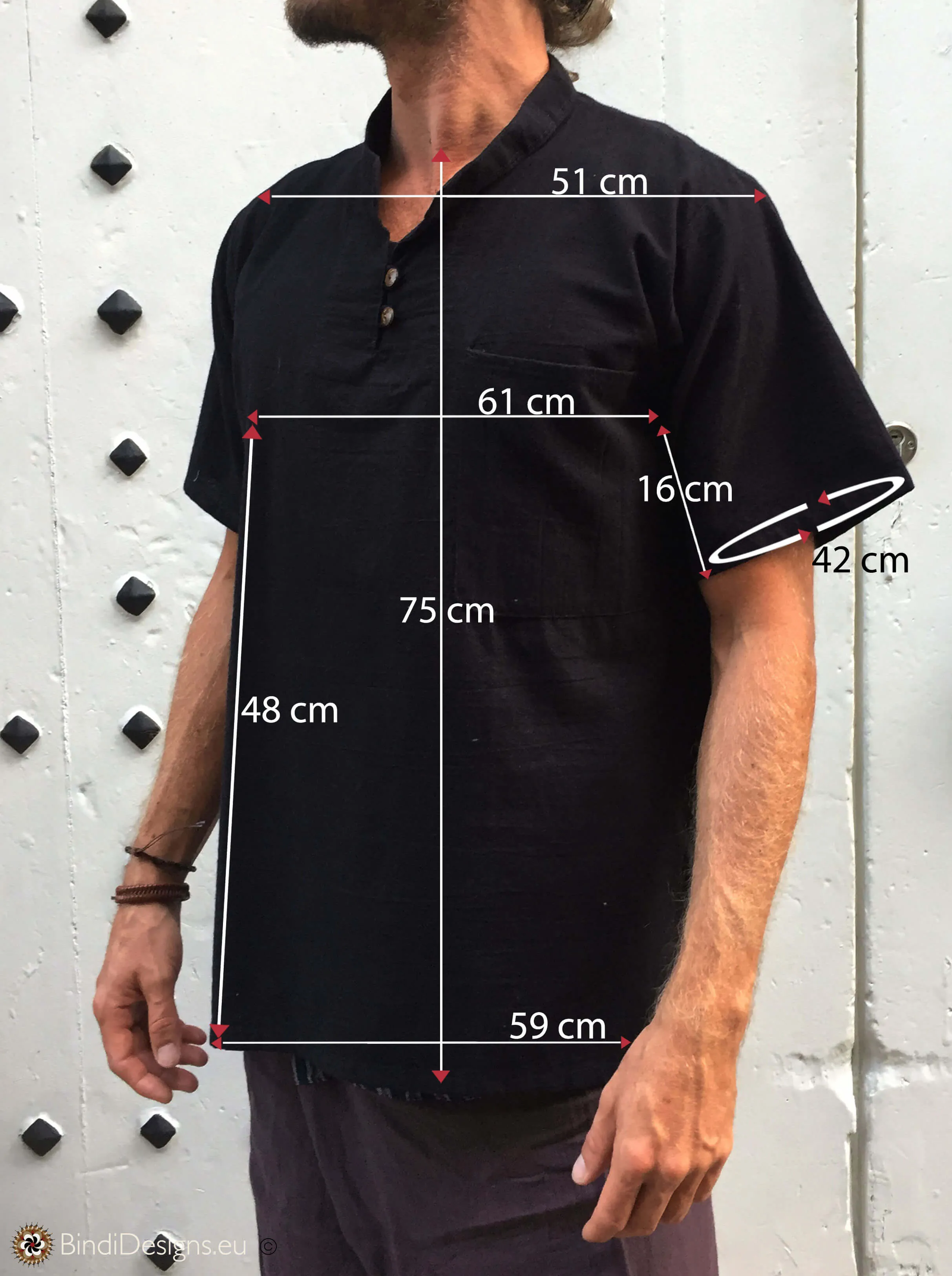 Cotton Shirt with Coconut Buttons