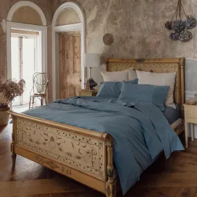 Cove Blue Washed Percale Cotton Duvet Cover Cove Blue Washed Percale Cotton Duvet Cover