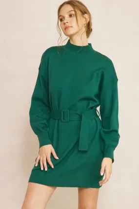 Cozy Dreams Green Knit Dress Cozy Dreams Green Knit Dress