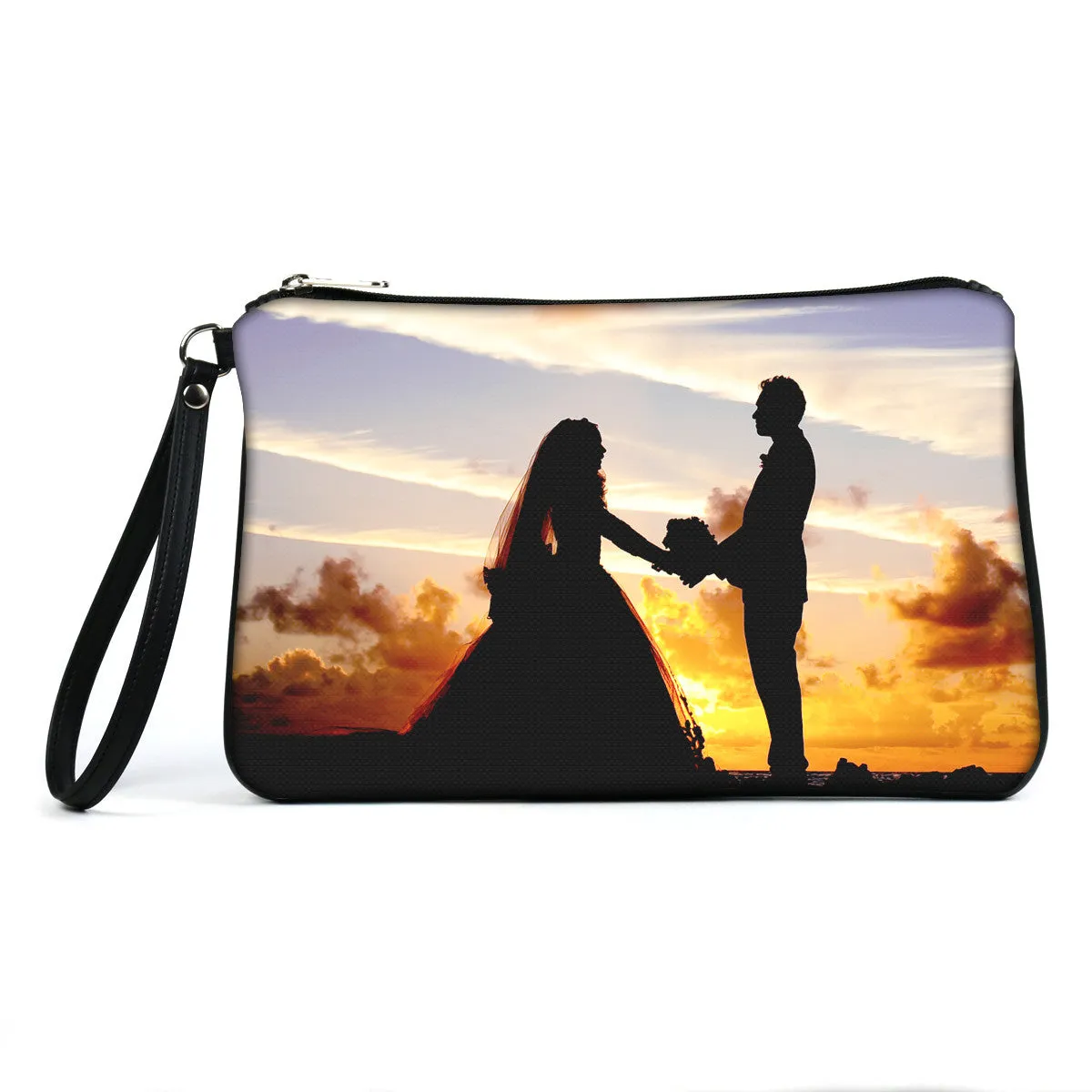 Custom Photo Vegan Clutch/Crossbody Bag (Multicolored)