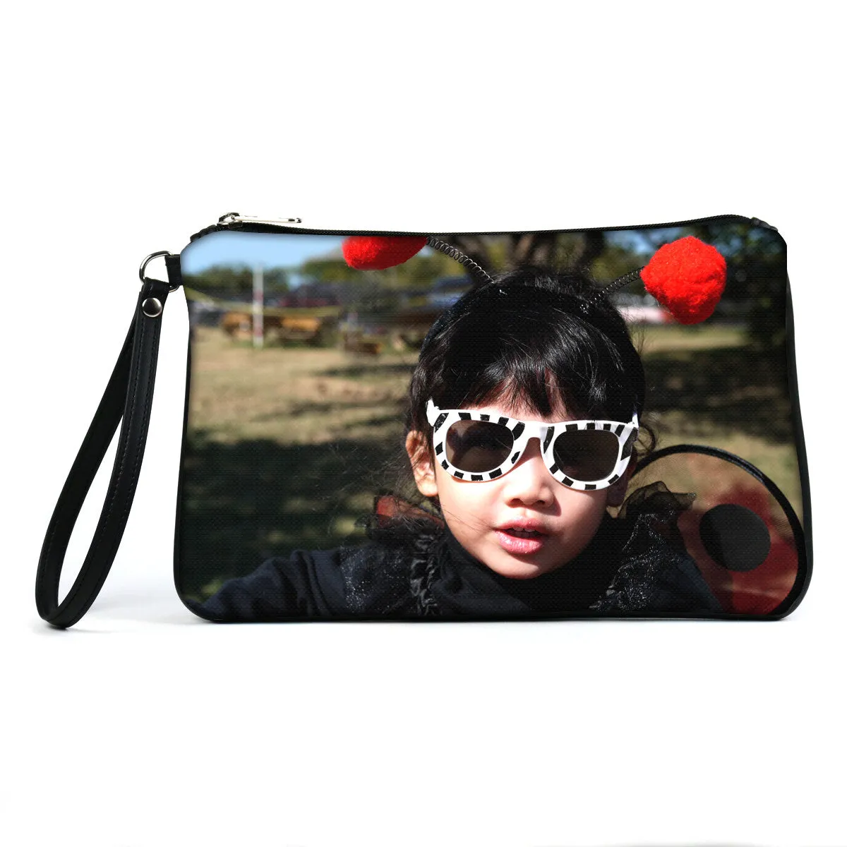 Custom Photo Vegan Clutch/Crossbody Bag (Multicolored)