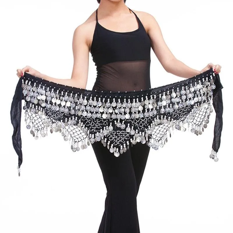 Dancewear Clothing Triangle Hip Scarf Colorful Rhinestone Adjustable Belly Dance