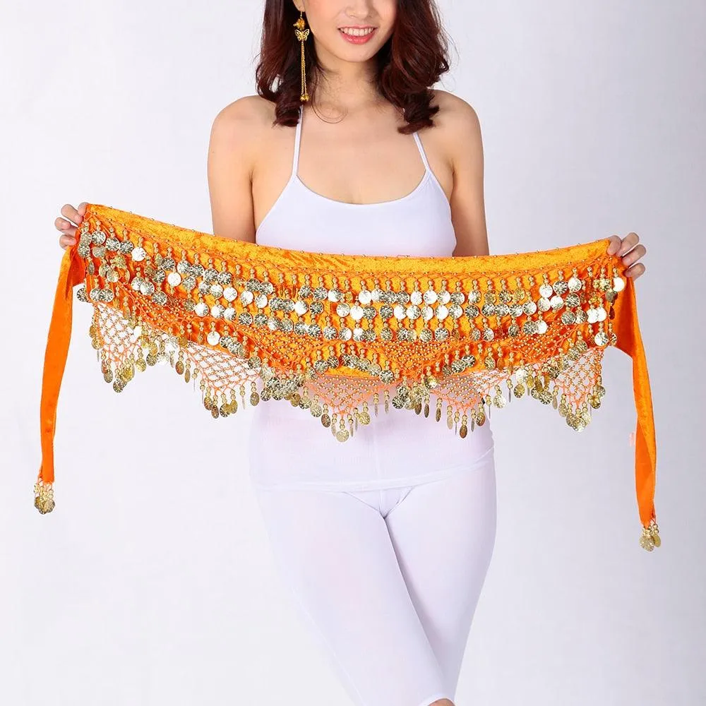 Dancewear Clothing Triangle Hip Scarf Colorful Rhinestone Adjustable Belly Dance