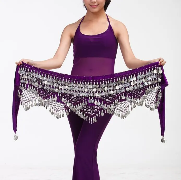 Dancewear Clothing Triangle Hip Scarf Colorful Rhinestone Adjustable Belly Dance