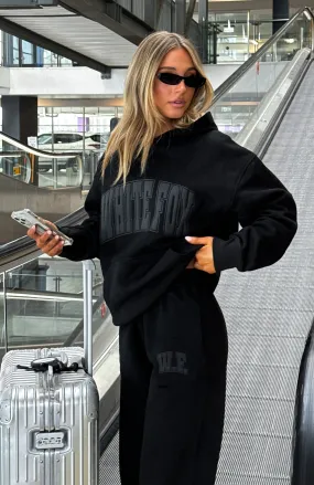 Decade Classics Varsity Oversized Hoodie Black Decade Classics Varsity Oversized Hoodie Black