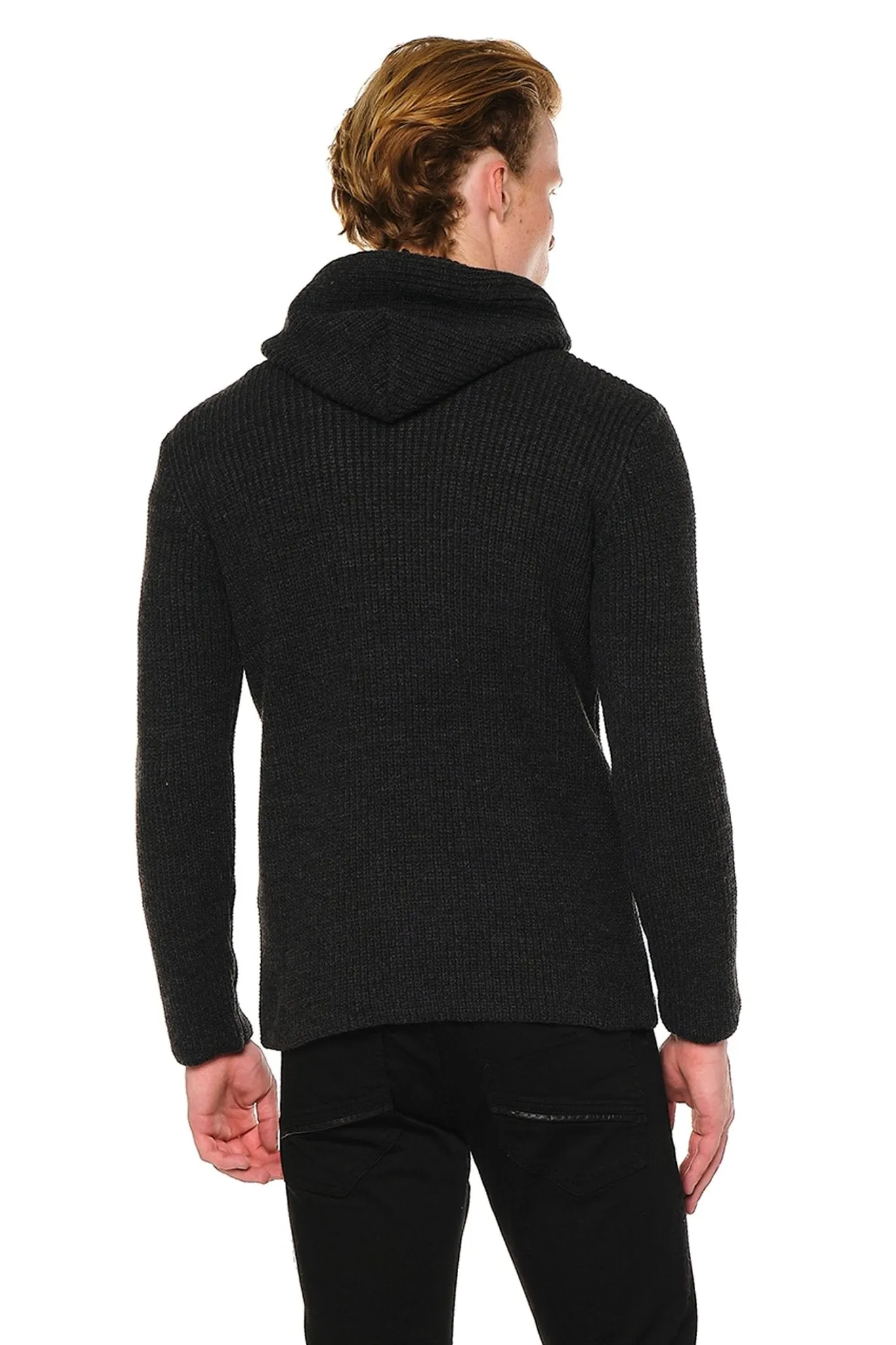 Drawstring Hooded Sweater - Anthracite