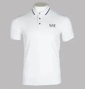 EA7 S/S Tipped Collar Polo Shirt White EA7 S/S Tipped Collar Polo Shirt White