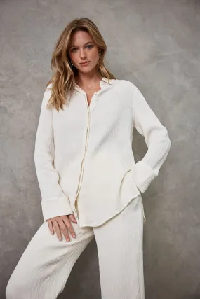 Elena Textured Shirt | Cream Elena Textured Shirt | Cream