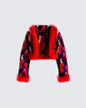 Elias Abstract Fur Jacket Elias Abstract Fur Jacket