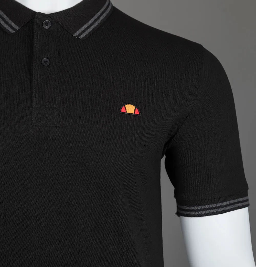 Ellesse Rooks Polo Shirt Black/Grey