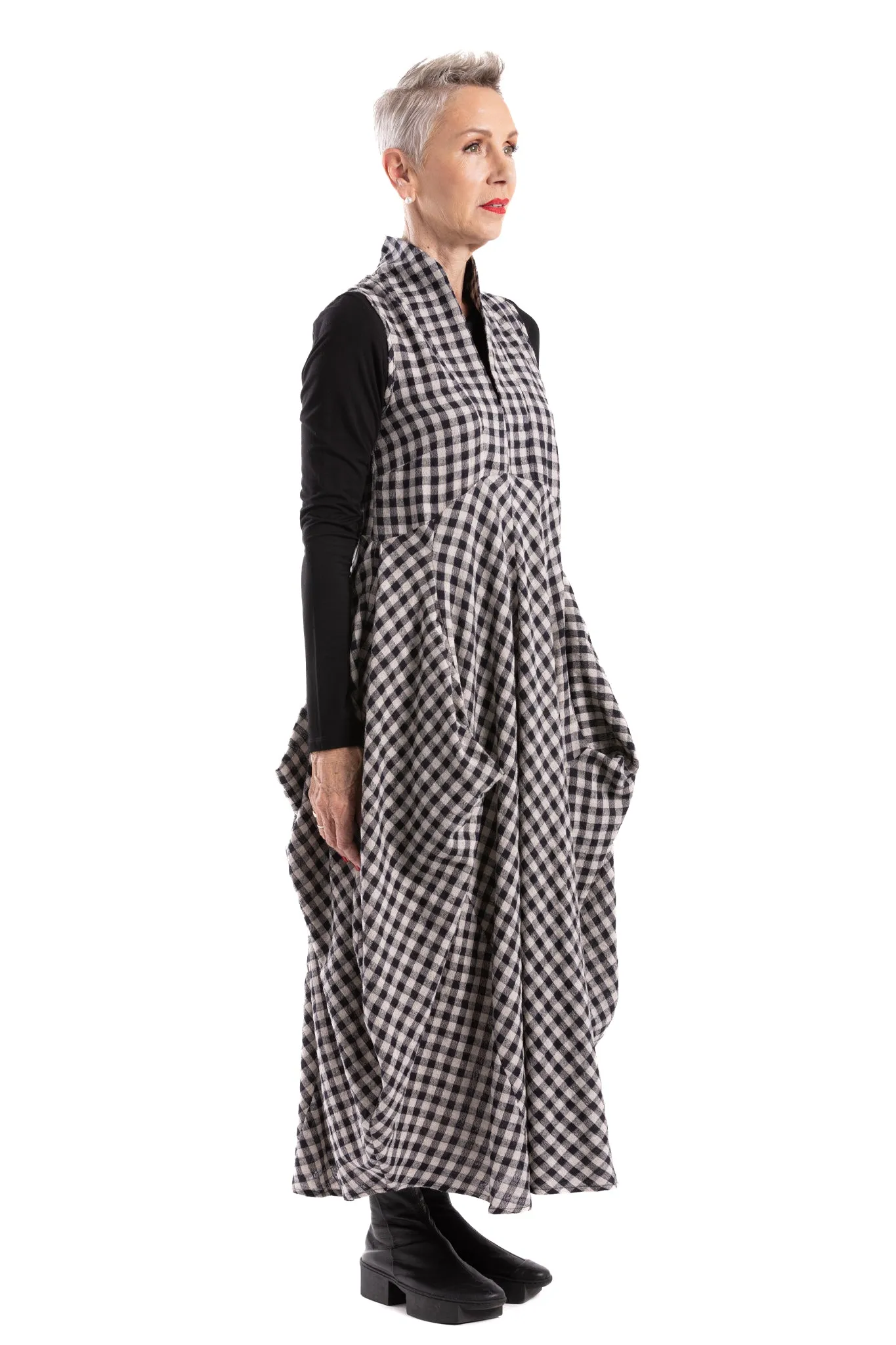 EMIKO HIGH COLLAR DRESS JG