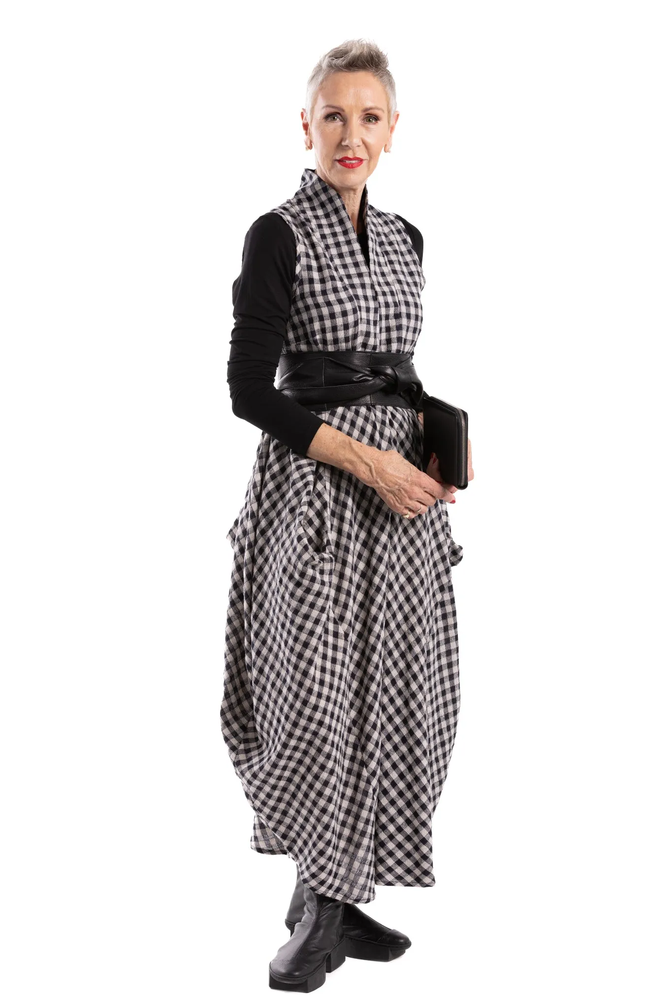 EMIKO HIGH COLLAR DRESS JG