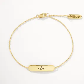 Engravable Bar Bracelet in Gold Engravable Bar Bracelet in Gold