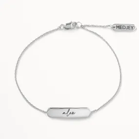 Engravable Bar Bracelet in Silver Engravable Bar Bracelet in Silver
