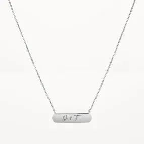 Engravable Horizontal Bar Necklace in Silver Engravable Horizontal Bar Necklace in Silver
