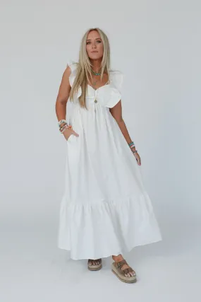 Erin Tiered Maxi Dress - White Erin Tiered Maxi Dress - White