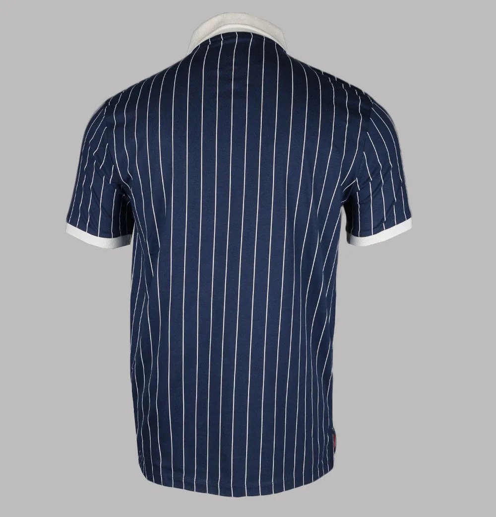 Fila Vintage BB1 Classic Striped Polo Shirt Fila Navy/Gardenia/Fila Red