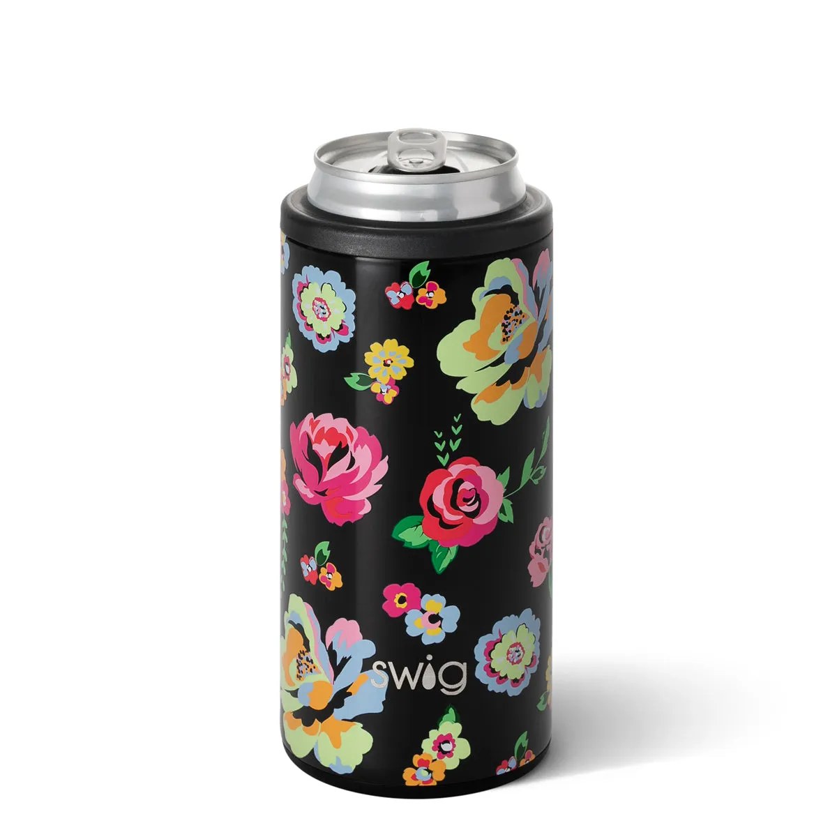Fleur Noir Swig Skinny Can
