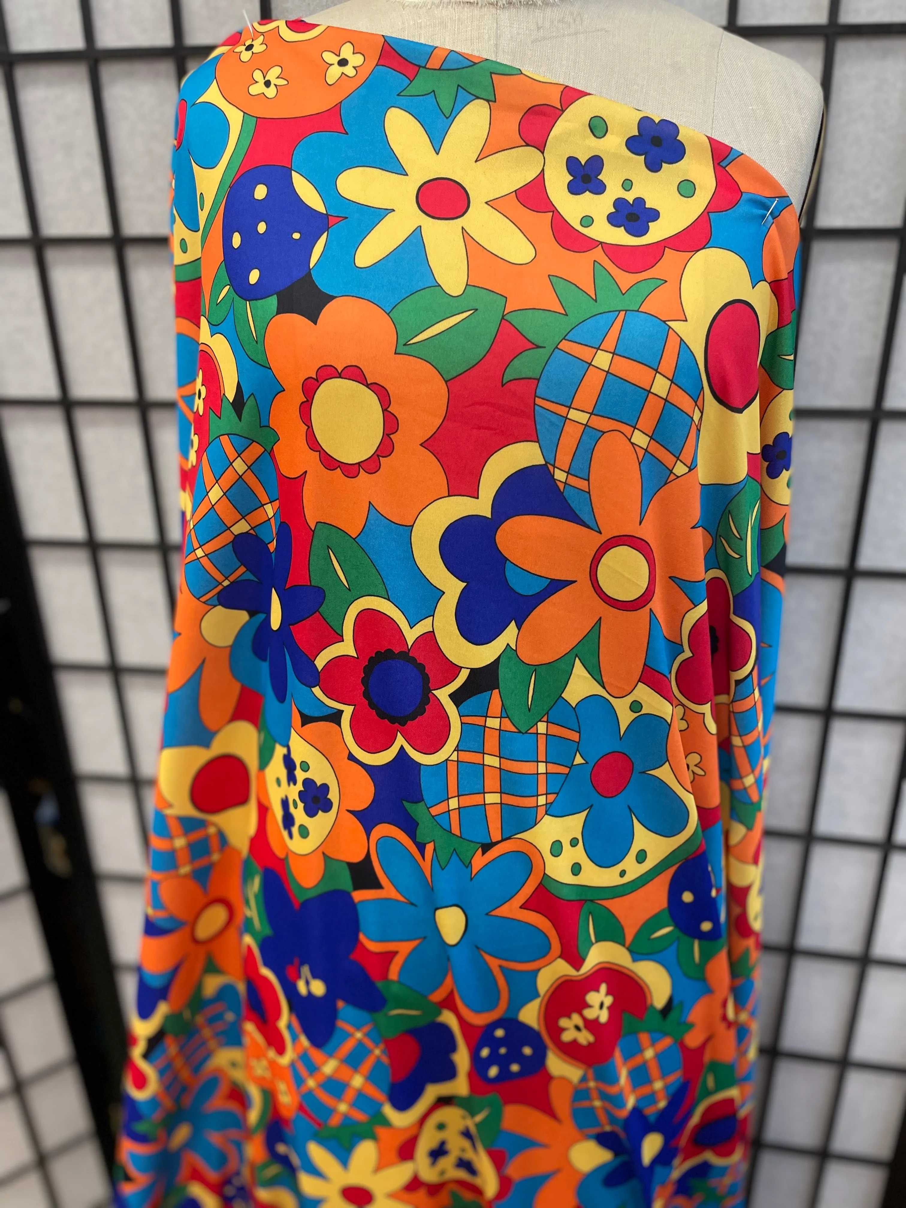 Funky Fruit and Flower Print ITY - Orange / Red / Blue / Yellow / Green