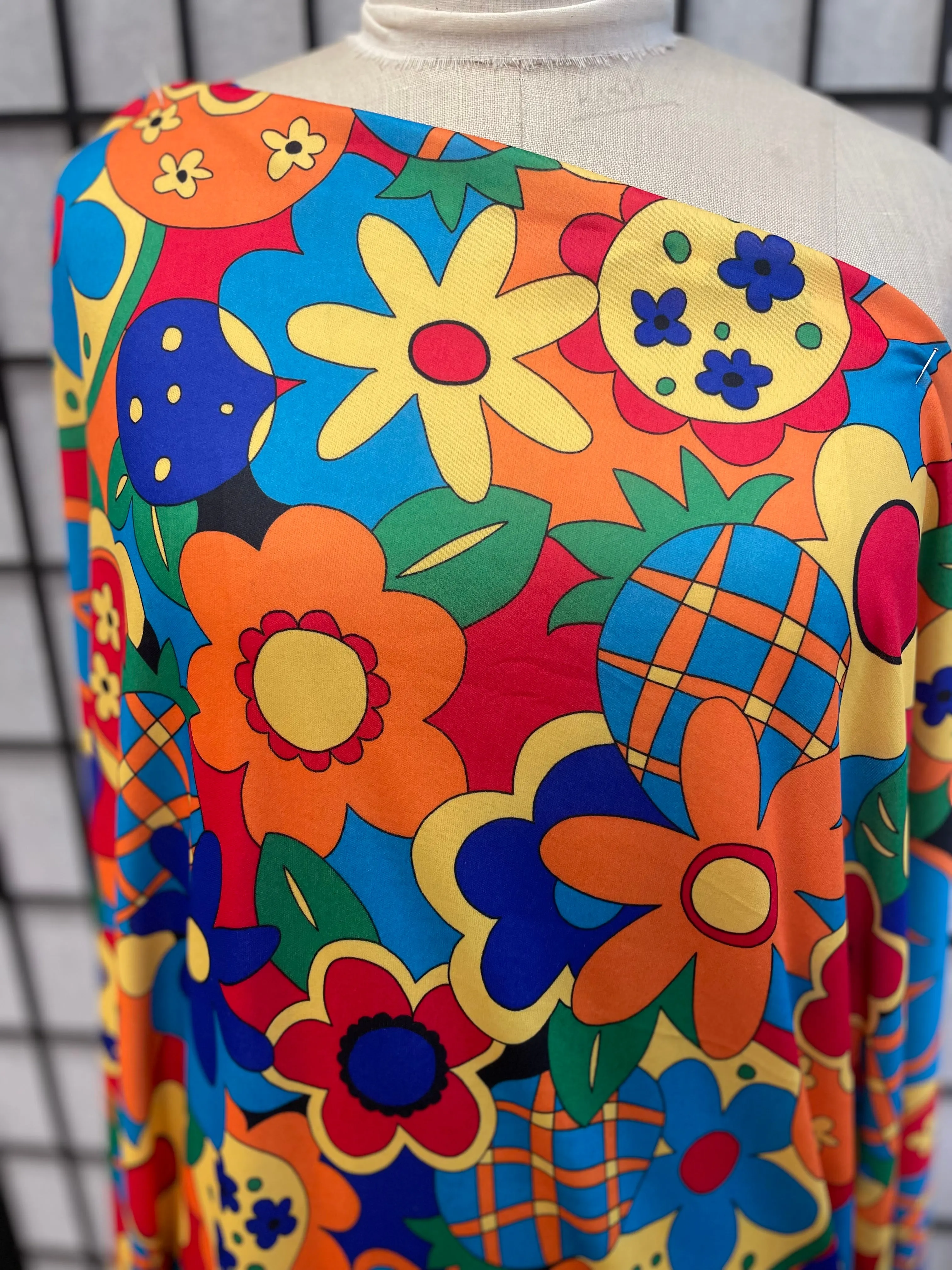 Funky Fruit and Flower Print ITY - Orange / Red / Blue / Yellow / Green