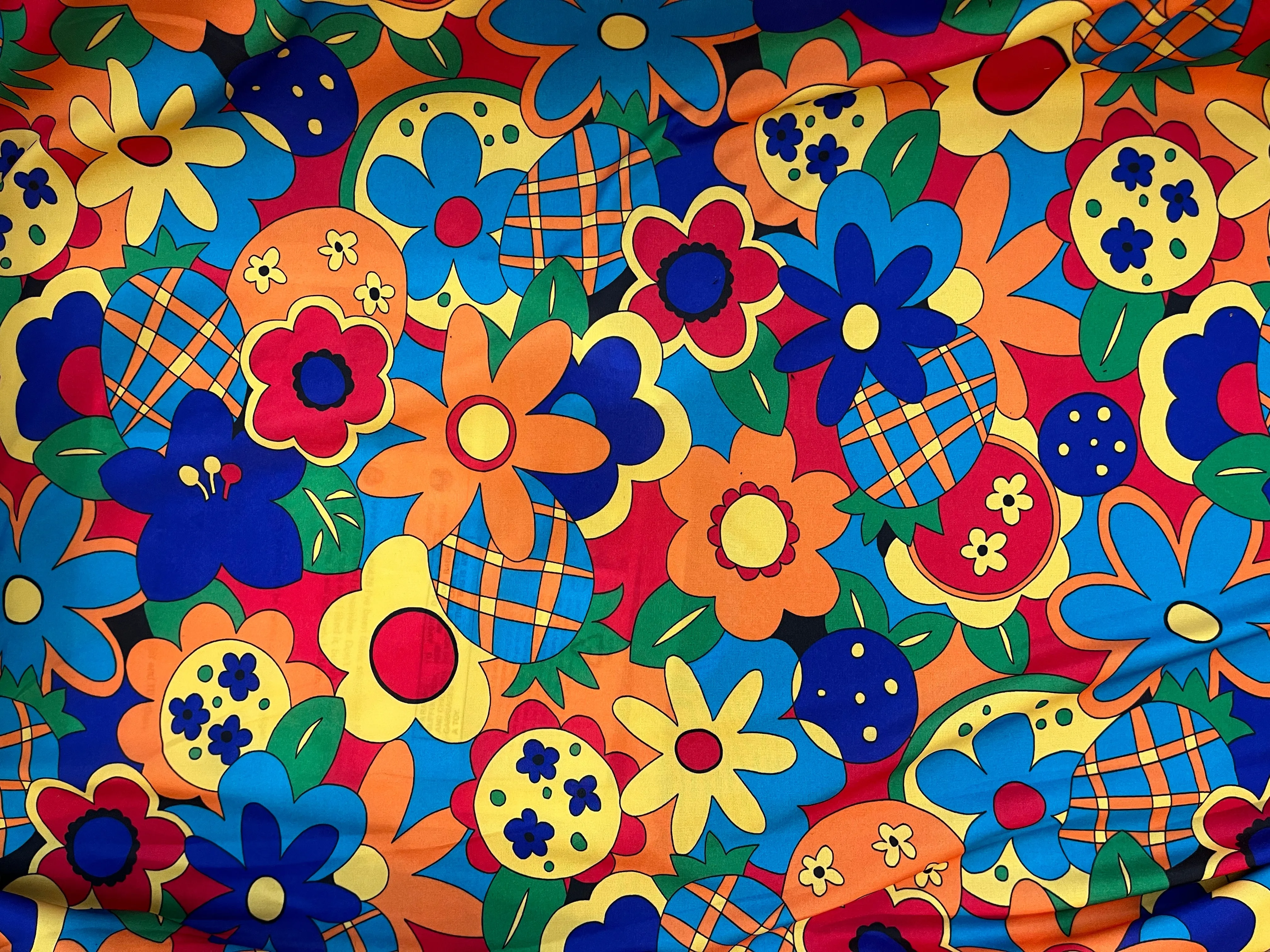 Funky Fruit and Flower Print ITY - Orange / Red / Blue / Yellow / Green