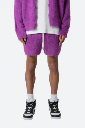 Fuzzy Sweatshorts - Purple Fuzzy Sweatshorts - Purple