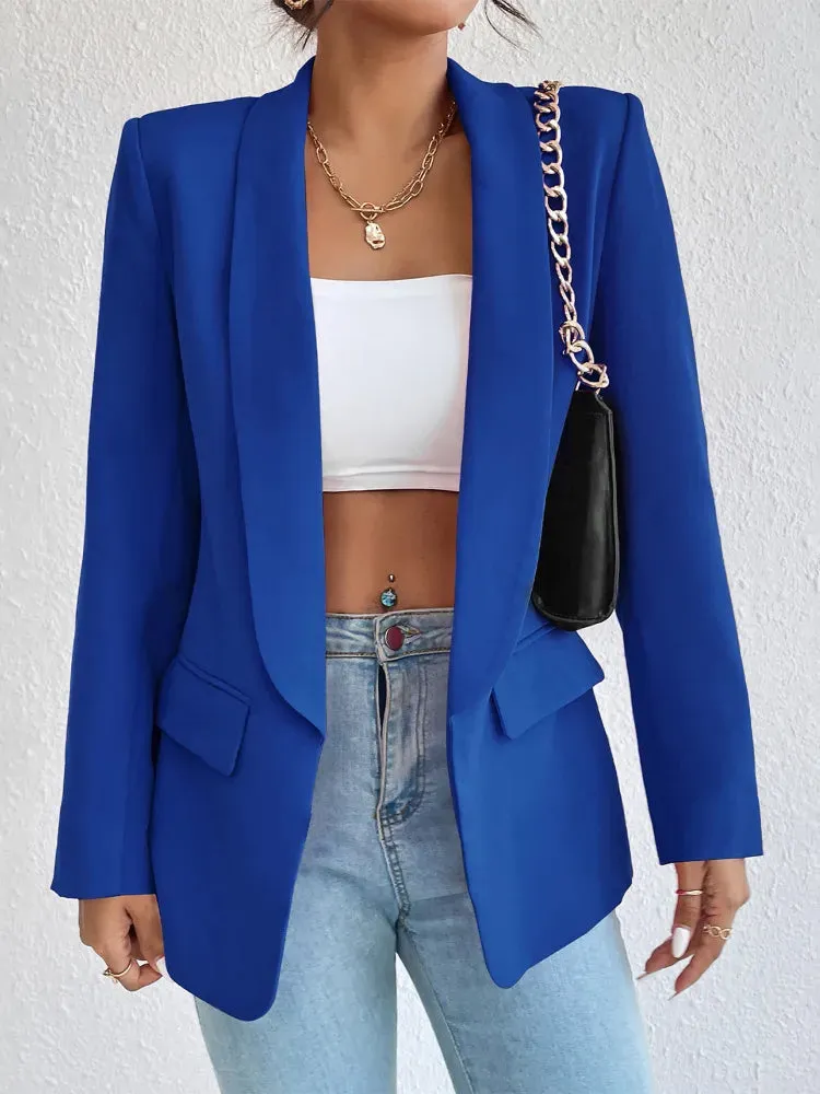 Getadme Black Women Blazer New In Fashion Korean Autumn Loose Casual Office Lady Pockets Pink Outwear Chic Elegant Woman Jacket