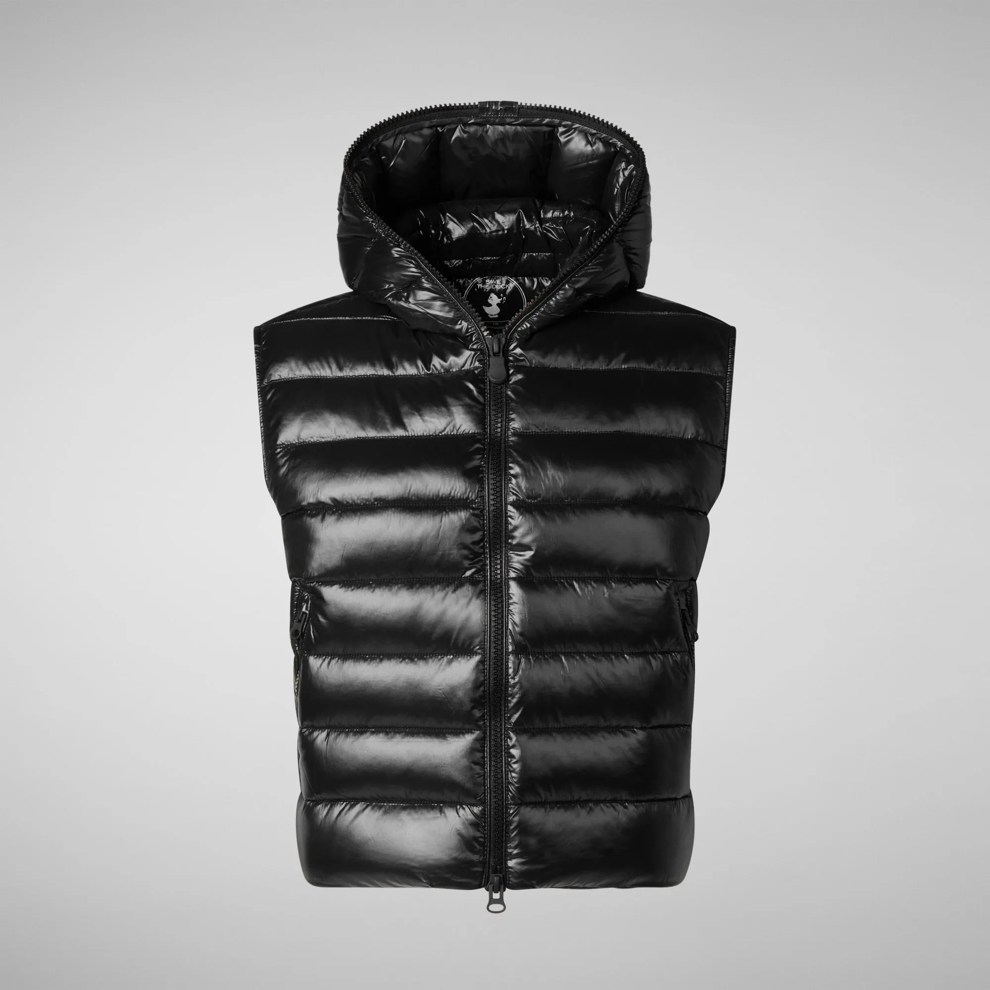 GILET CON CAPPUCCIO DONNA ROMINA NERO