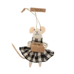 Gingham Gown Mouse Ornament Gingham Gown Mouse Ornament