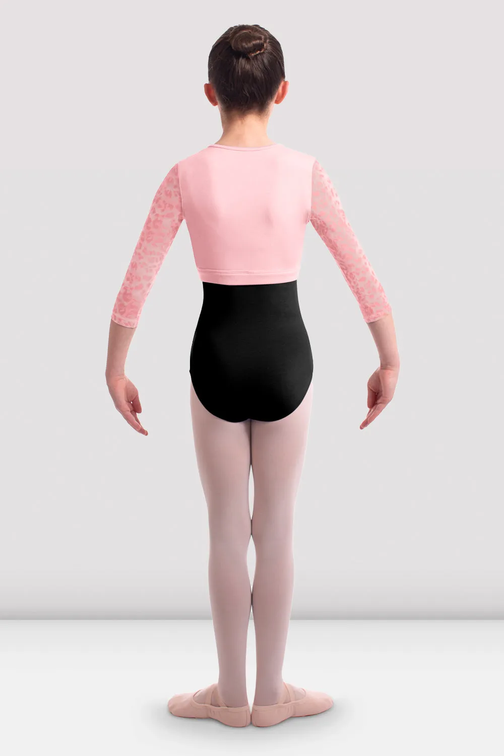 Girls Luci Animal Print Mesh Fixed Wrap Top