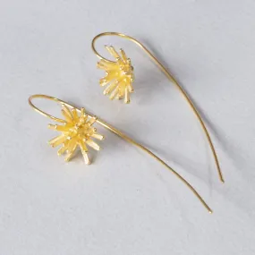 Gold Flower Long Drop Earring Gold Flower Long Drop Earring