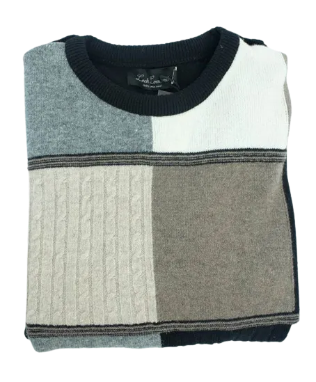 Grant Black Crewblock Lambs Wool 100%