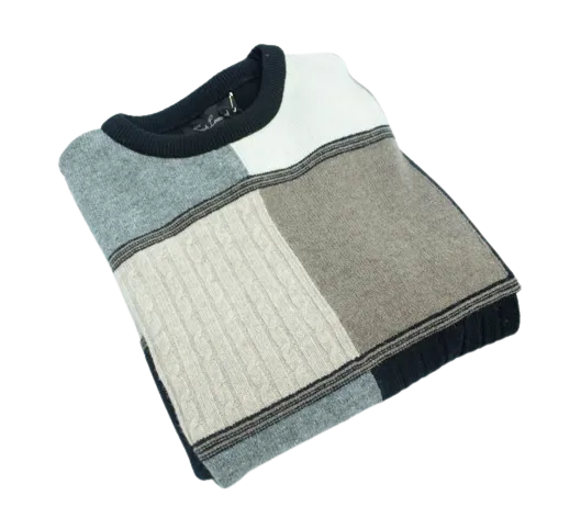 Grant Black Crewblock Lambs Wool 100%