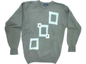 Grant Khaki Block knitwear  Lambs Wool Grant Khaki Block knitwear  Lambs Wool