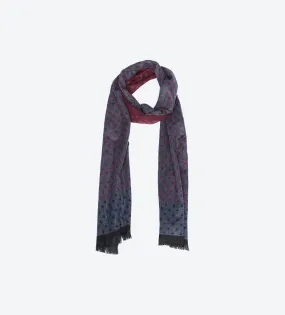 Grey Red Navy Polka Dot Scarf Grey Red Navy Polka Dot Scarf
