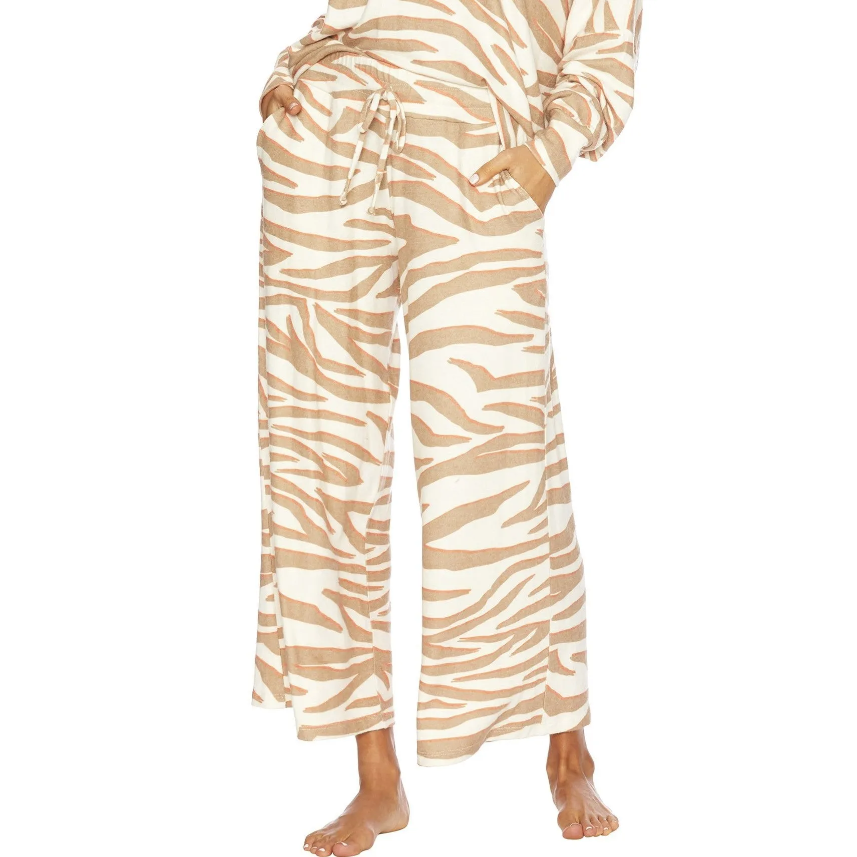 Hailey Pant - Cloud Cream Zebra Print