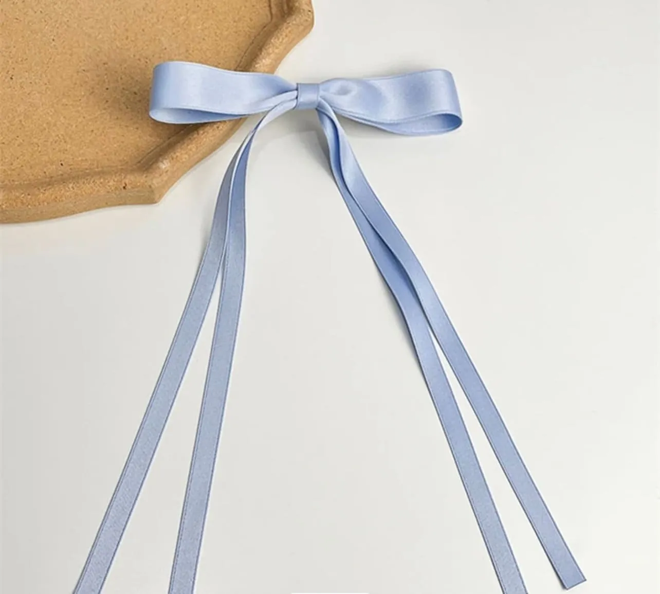 Hair Bow Clips Satin Cute Hair Ribbons with Long Tails Girls Ribbon Bows for Hair BowKnot Barrettes Hair Accessories