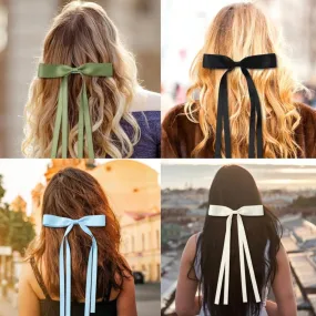 Hair Bow Clips Satin Cute Hair Ribbons with Long Tails Girls Ribbon Bows for Hair BowKnot Barrettes Hair Accessories Hair Bow Clips Satin Cute Hair Ribbons with Long Tails Girls Ribbon Bows for Hair BowKnot Barrettes Hair Accessories