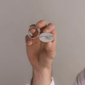 Handwriting Oval Keychain Handwriting Oval Keychain